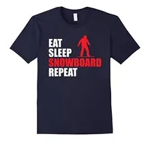 Eat Sleep Snowboard snowboarding T Shirt Funny Snowboard 2020 letnie koszulki dla mężczyzn 100 bawełna z krótkim rękawem Top z okrągłym dekoltem Tee tanie tanio CASUAL SHORT CN (pochodzenie) COTTON Cztery pory roku Na co dzień Z okrągłym kołnierzykiem B460207 Sukno Drukuj T Shirt Men
