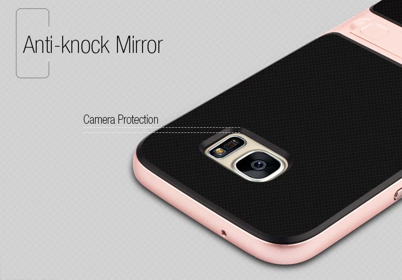 Híbrido para Samsung Capa de Silicone 360 de Proteção Brand Novidades Case Galaxy 3d Kickstand 5.1 Tpu pc Integral Samsungs7 Galaxys7 Funda s7 5 Cheap Bolsas de telefone