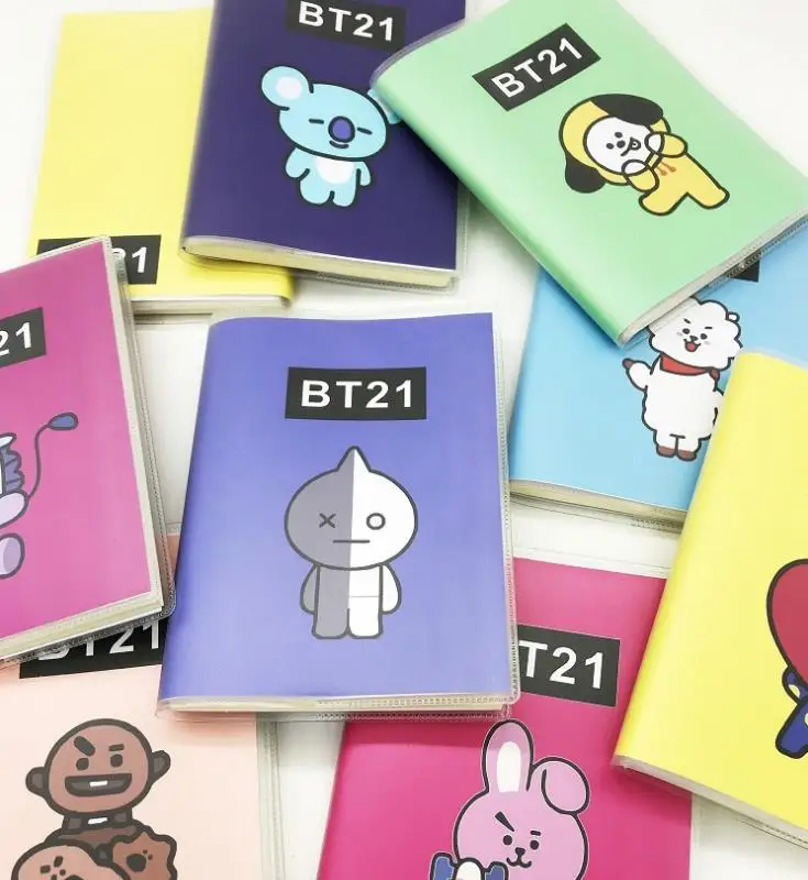 1 Pcs Kawaii BT21 Bangtan Boys PVC Cover Diary Travel Journal Book JIMIN V Cartoon Notebook Kpop BTS official Korean Stars Gift 1 Pcs Kawaii BT21 Bangtan Boys PVC Cover Diary Travel Journal Book JIMIN V Cartoon Notebook Kpop BTS official Korean Stars Gift