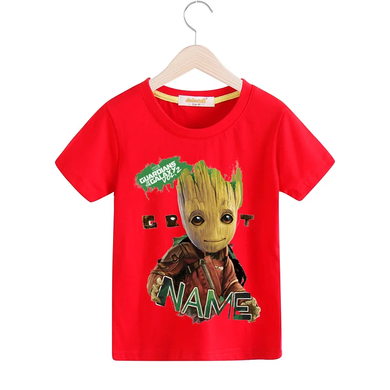 Boys Baby Groot Print T-shirts Girls Summer Casual Cotton Tshirts Children Clothing Kids Short Sleeve Tees Top T Shirts TX148 (5)