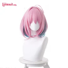 L-email парик Yumemi Riamu Косплей парики идолмастер Золушка девушки косплей парик 38 см Shrot женские волосы синтетические волосы Perucas