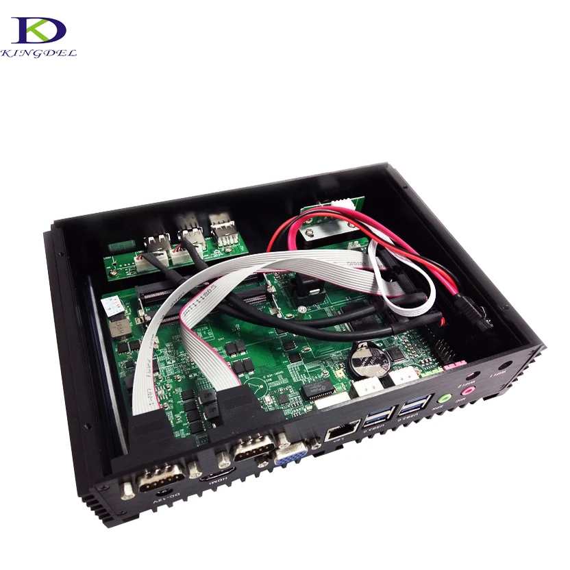 Мини ПК 7 го поколения i5 7200U i3 7020U DDR4 двухъядерный без вентилятора с 2 * COM HDMI VGA LAN USB