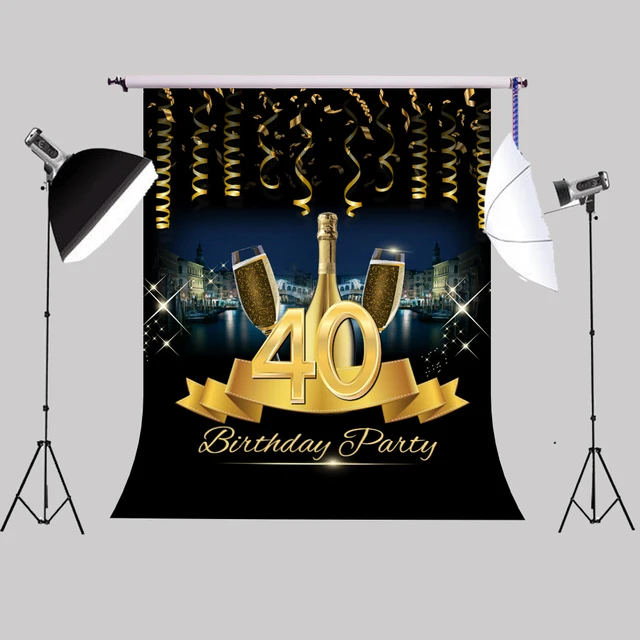 40th birthday party backdrop