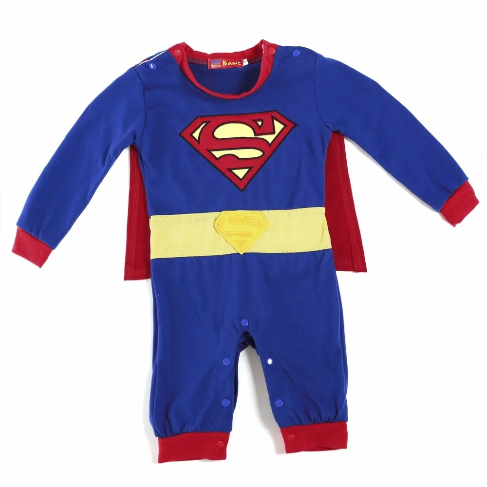 kklovely Superman Suit Fancy Dress SuperHero Costume Jumpsuit for Baby