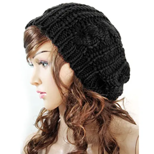 

Winter Women Girls Casual Baggy Beret Braided Beanie Wool Crochet Beanies Casquette Boina Feminina Cap Hat for Women Y1