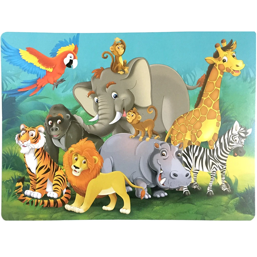 

Hot Sale 40/60 slice puzzle wood Animal puzzle 3d children wooden toys Jigsaw puzzle educational intelligence kids games