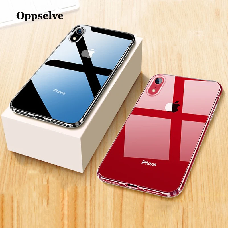 

Oppselve Luxury Phone Case For iPhone Xs Xs Max Xr Ultra Thin Transparent Clear Soft Silicone Back Cover For iPhone XS Capinhas