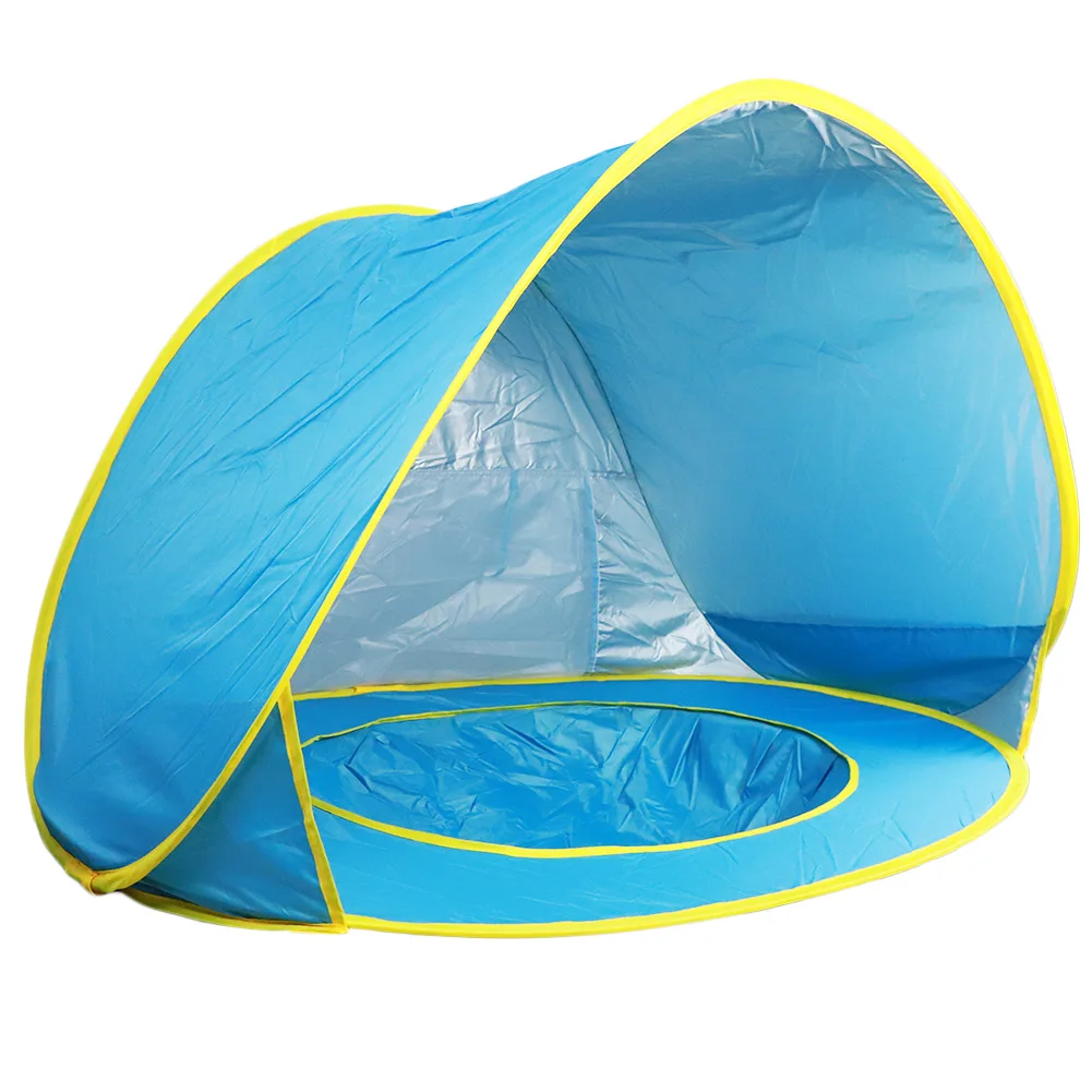 Beach Tent Blue Игровая палатка, детский бассейн, типи, палатка для детей, розовый, голубой, детская палатка, игровой домик, 100 шт./лот, Океанский шар, игрушка, палатки, легкая няня - Цвет: Beach Tent Blue