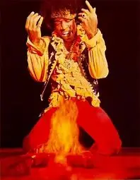 

JIMI HENDRIX POSTER Fire SILK POSTER Decorative painting 24x36inch