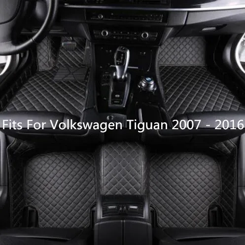 

High Qualit Car Leather Floor Mats Fits For Volkswagen Tiguan 2007 - 2016 Free shipping