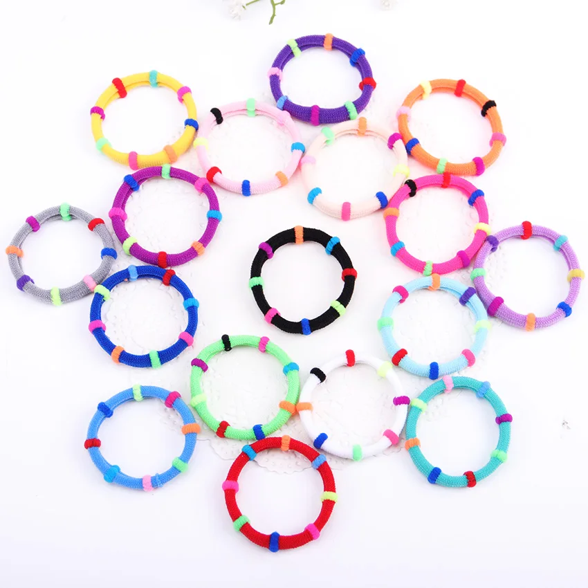 cute headbands for women 20PCS Candy Color Elastic Headband Hair Rope Rubber Bands Scrunchy Hair Accessories Gum for Girl Kid Ponytail long hair clips