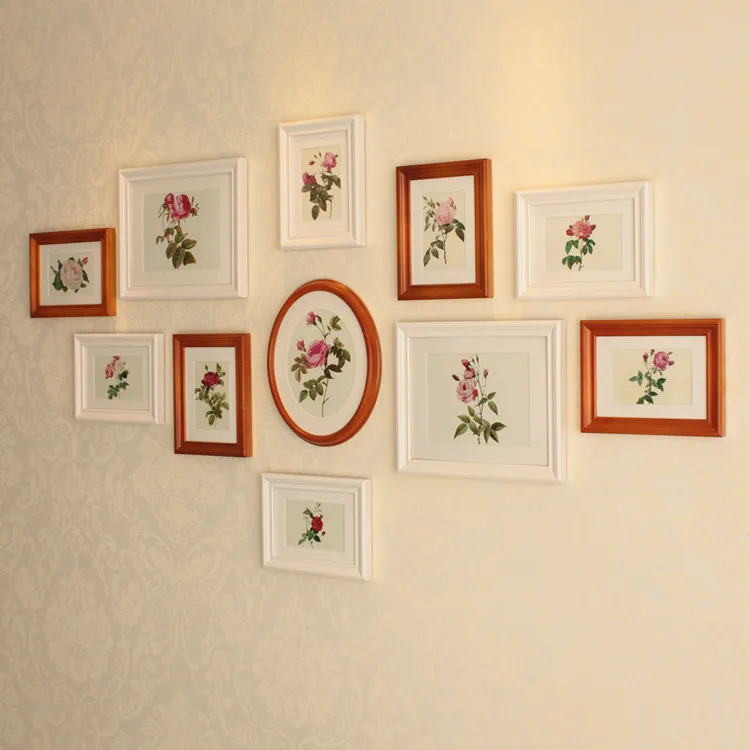 Европейский стиль деревянный каркас модульные картины стены креативное сочетание стильной домашней Декорации для свадьбы