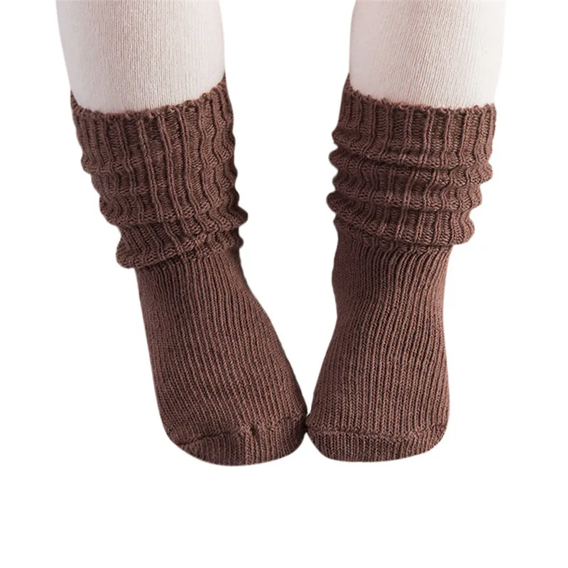 TELOTUNY baby stulpen, 1 пара, хлопковые мягкие однотонные носки для маленьких мальчиков и девочек, младенцы, малыши, дети, beenwarmers meisje 1010 - Цвет: Coffee