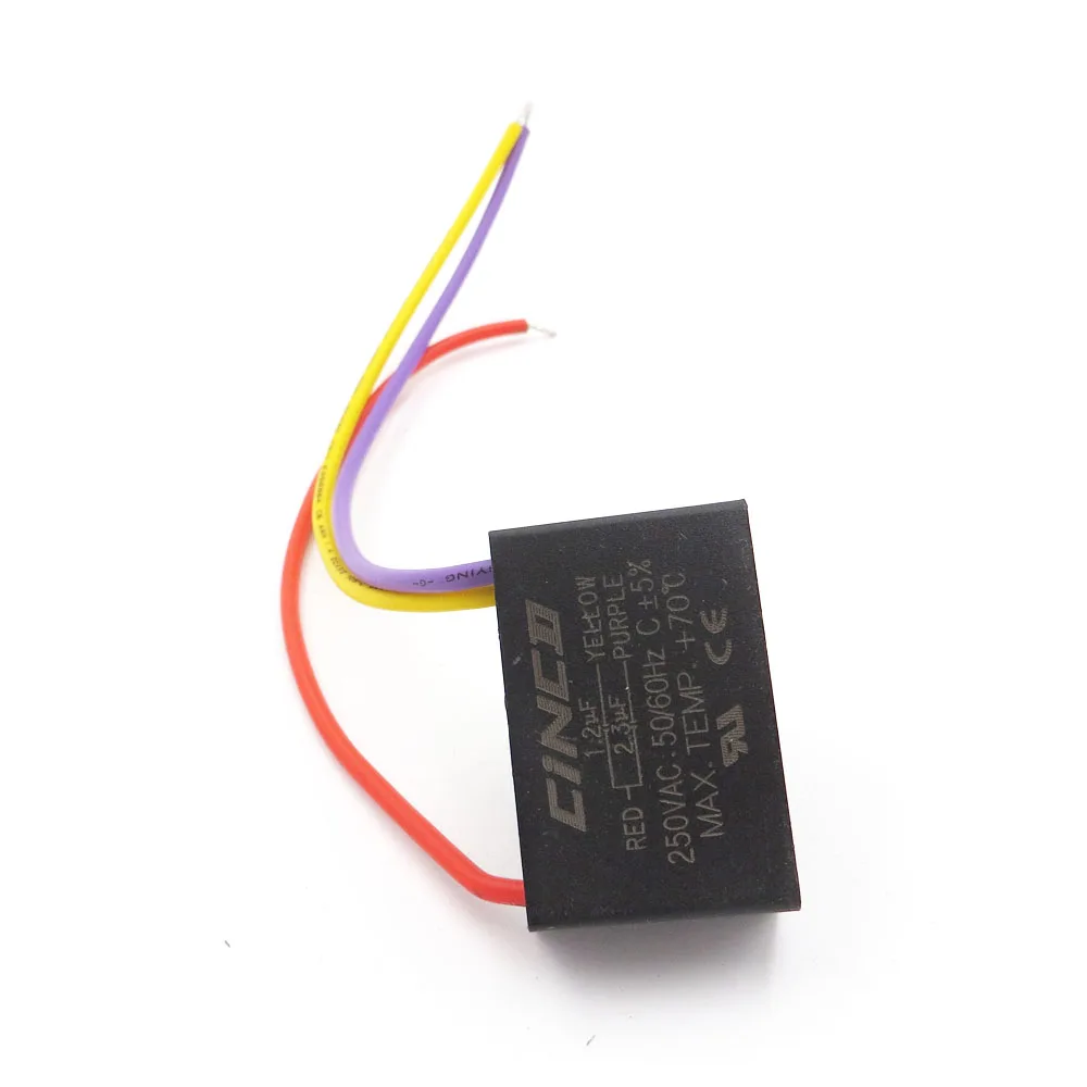 CBB61 1 2 мкФ 3 uF 250V провода электродвигатель работает конденсатор Электрический