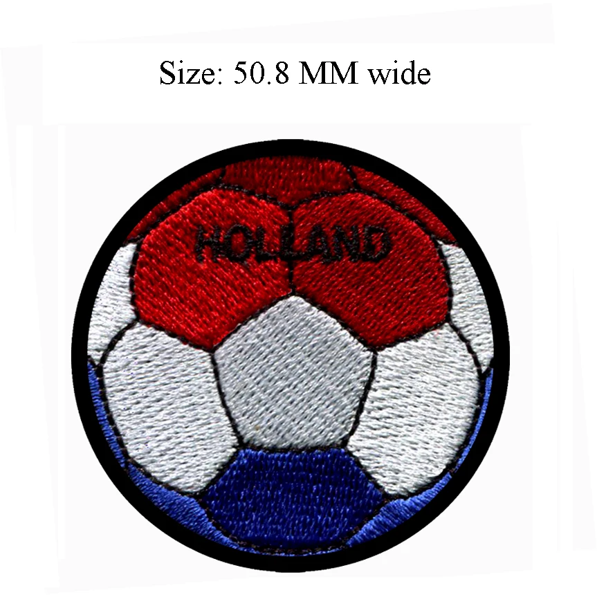 

Soccer Ball Holland embroidery patch 50.8 MM wide / windmill/sticker/hot melt