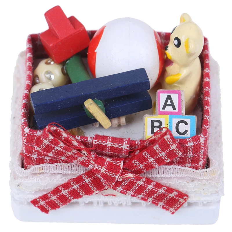 1:12 casa de muñecas en miniatura oso juguetes caja modelo juguetes para casa de muñecas dxsn 