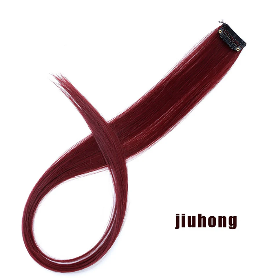 DIFEI Color Clip-In one piece Long Synthetic Hair Single Piece Pure Color High Temperature Fiber