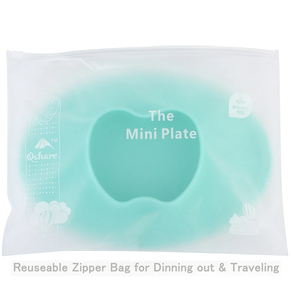 Qshare Baby Bowls Plate Tableware Silicone Children Food Container Infant Feeding Cup Baby Dishes Child Kids Feed Plate