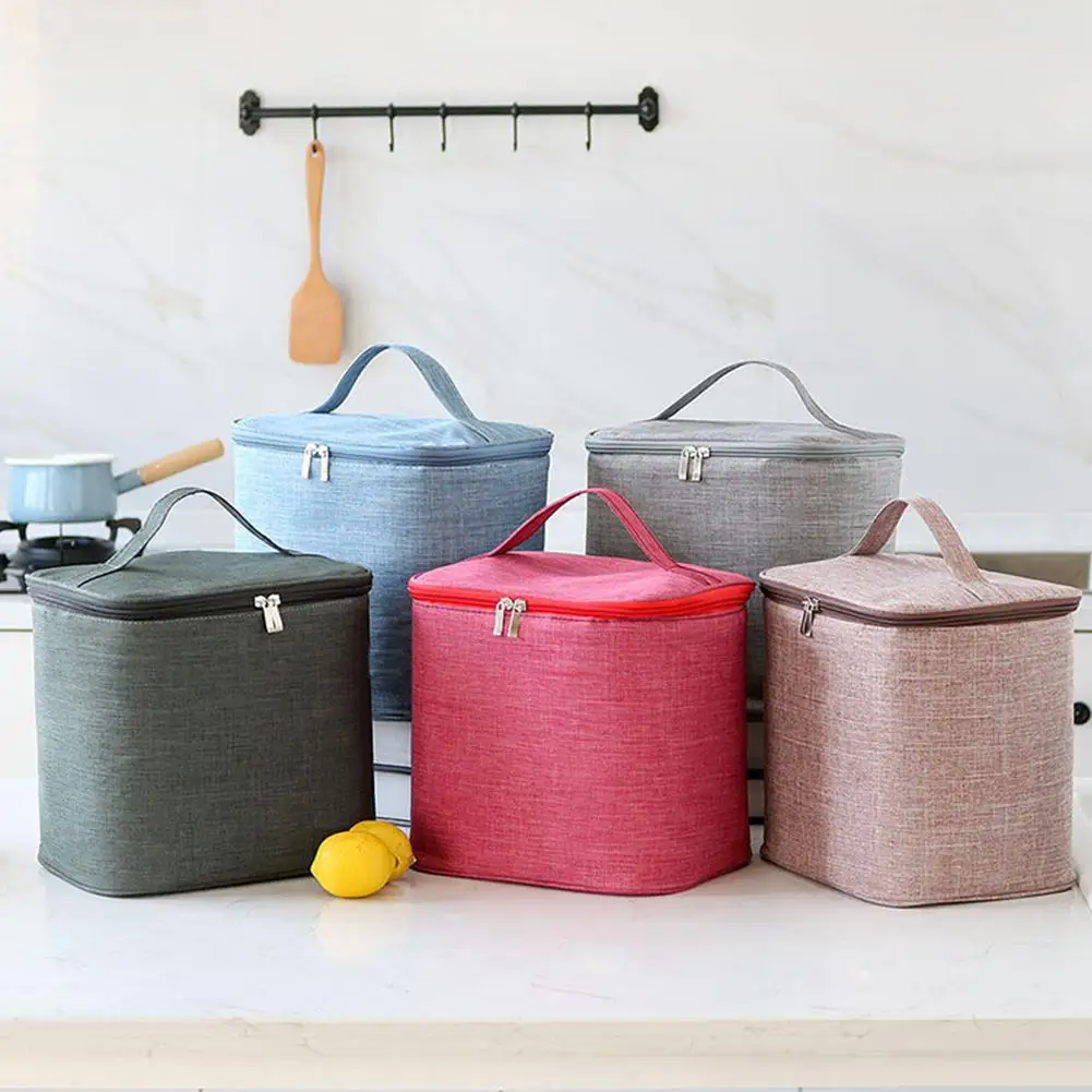 

Large Capacity Thermal Insulated Handle Tote Bento Lunch Box Picnic Storage Bag Home