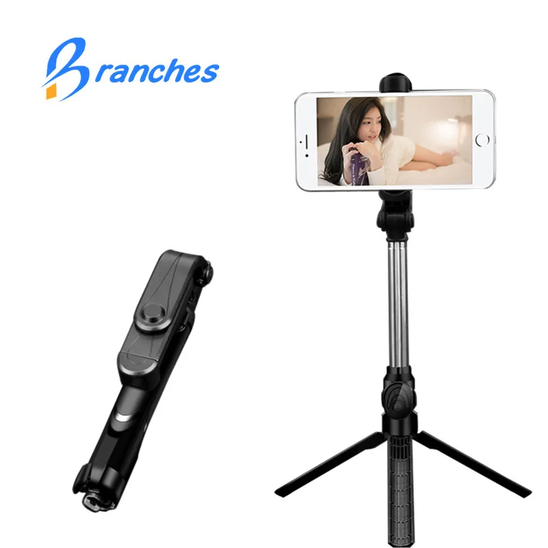 

BE80 Mini Bluetooth Selfie Stick+Tripod Monopod pau de stick self bluetooth selfiestick for iphone xiaomi mi Android 7 8 phone