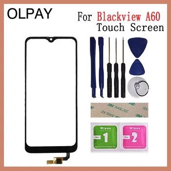 

OLPAY 6.1 inch TouchScreen For BlackView A60 Touch Screen Digitizer Panel Front Glass Lens Sensor Tools Free Adhesive+Wipes