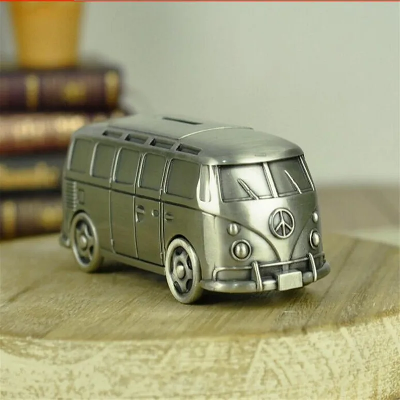Metal Save Money Bus Car Coin Piggy Bank Saving Box Creative Gift Craft Home Decoration (3)