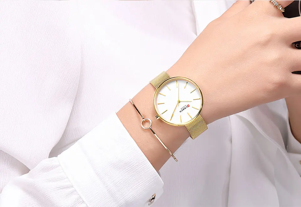 Топ CURREN бренд женские часы дизайн Леди Повседневная девушка наручные часы, кварцевые часы модные женские Роскошные платья Подарочный браслет часы