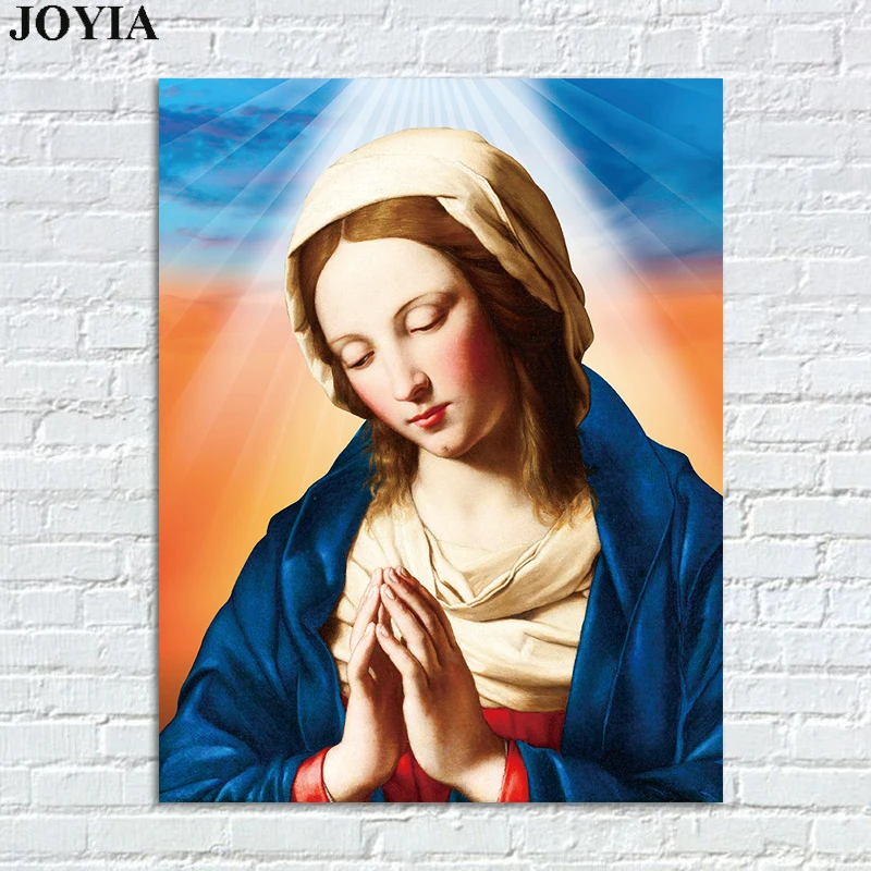 Blessed Virgin Mary Wall Poster Holy Mother Canvas Prints Ave Maria