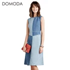 42% off! DOMODA High Waist Denim Brief Summer Dresses Women Vintage Sleeveless Midi Dress Female O-neck Patchwork Casual Vestidos Female Save 10.42 on DOMODA High Waist Denim Brief Summer Dresses Women Vintage Sleeveless Midi Dress Female O-neck Patchwork Casual Vestidos Female