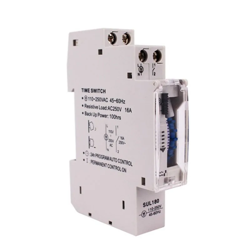 

15 Minutes Mechanical Timer 24 Hours Programmable Din Rail Timer Time Switch Relay Measurement Analysis Instruments TB-45 SUL