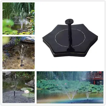 

Outdoor Starfish-shape Solar Powered Floating Fountain Black Solar Fountain Bird Bath Water Pump for Pond Garden Decoration