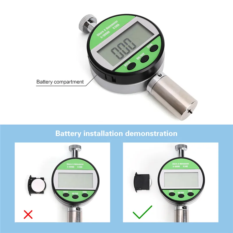 LX-A Digital Hardness Shore Durometer Tester Meter For Hard Rubber Plastic Leather Multi-grease Wax LAC-YJ Test Durometro Tools  (6)