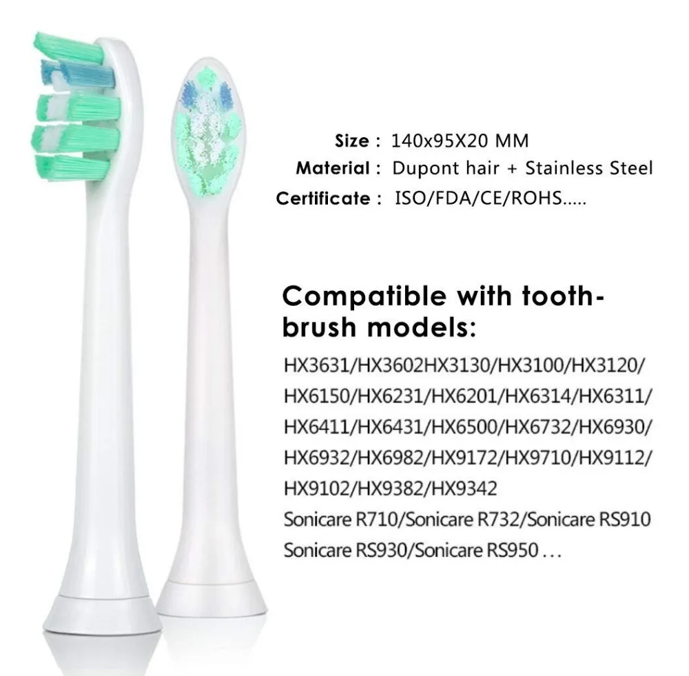 8 шт. Замена Зубная щётка головки HX9024 для Philips Sonicare ProResults HX6530 HX6930 HX6950 HX6730 HX3110 HX6721 HX6512