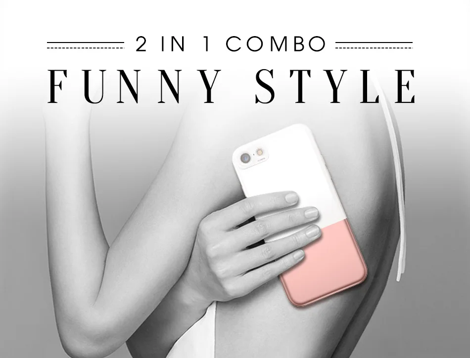 FLOVEME Fashion Contrast Hybrid Phone Cases For iPhone 6 7 6S Plus Higher Camera Protection Hard Hit Color Cover For iPhone 6 7 (3)