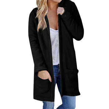 

Winter Ladies Thick Hooded Coat Solid Color Large Size Casual Coat Fashion Long-sleeved Wilds Coat Elegant Temperament Women