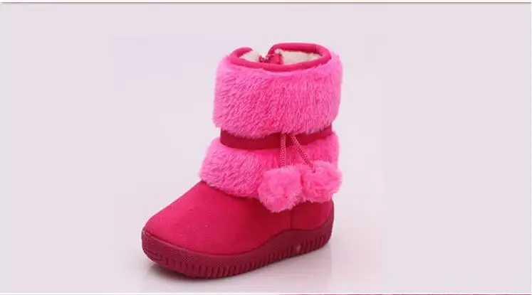 Милые ботинки для девочек, новая детская зимняя обувь, модные ботинки принцессы, детские плюшевые зимние ботинки для девочек, мягкая обувь