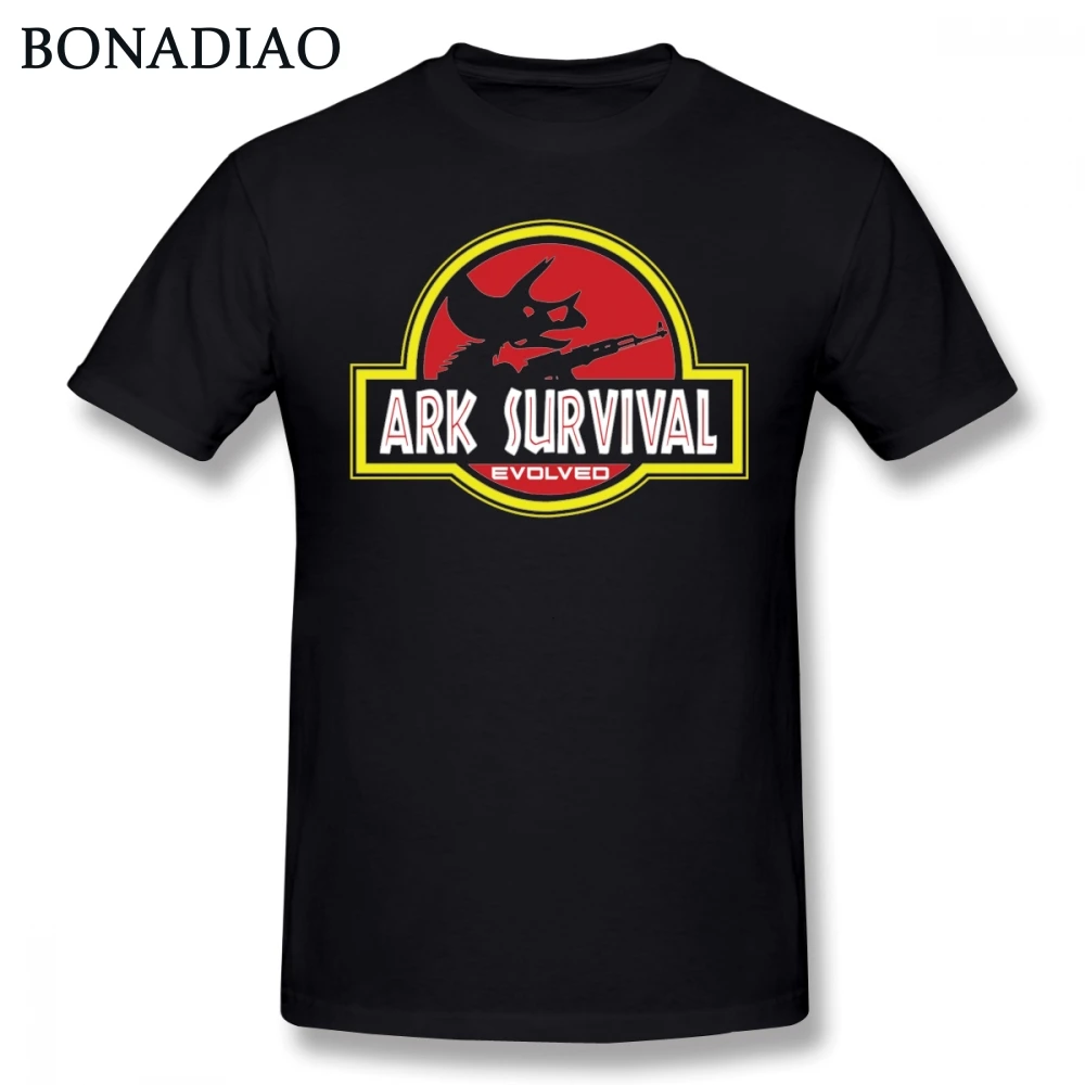 100% хлопок 2018 Новое поступление Ark Survival Evolved Park Футболка мужская футболка S 6XL