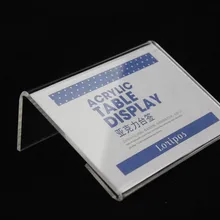 10X8 см акриловый стол стойки для планшета знак баннер имя карты, показывающая акриловая подставка прайс-лист ярлык держатель меню