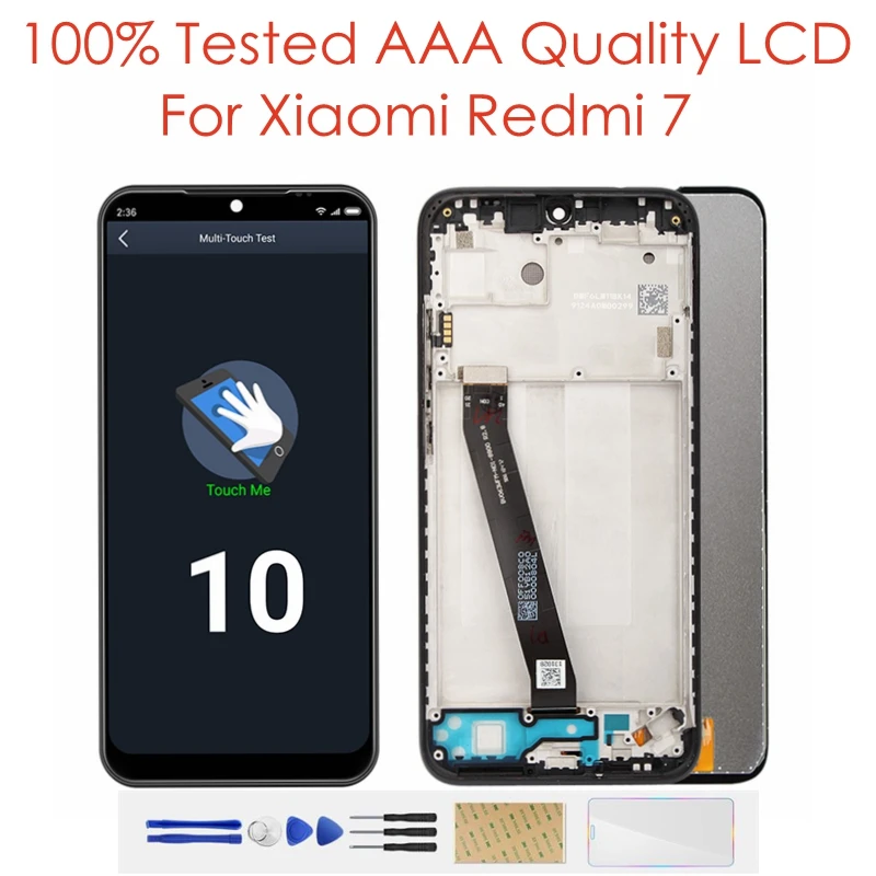 100% Tested For Redmi 7 LCD Display Screen AAA Quality Digitizer for Xiaomi Replacement Repair Spare Parts | Мобильные телефоны и