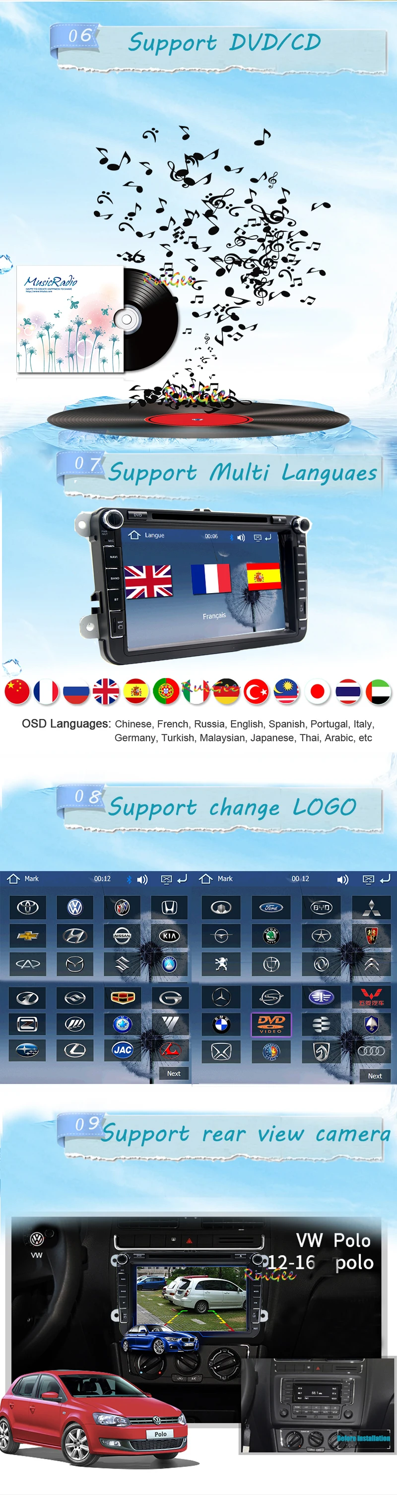 Discount 2Din GPS Stereo Radio GPS For para VW Passat B5 Golf MK4 V Security Leon1M Bora Polo Seat Ibiza 6L Car Audio DVD MP3  player 3 G 3