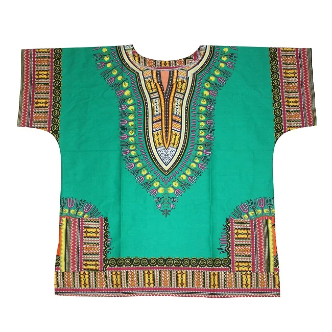 Дашики модный дизайн в африканском стиле Традиционные Печатные хлопок Дашики футболки для унисекс Племенной этнический Succunct хиппи - Цвет: S green