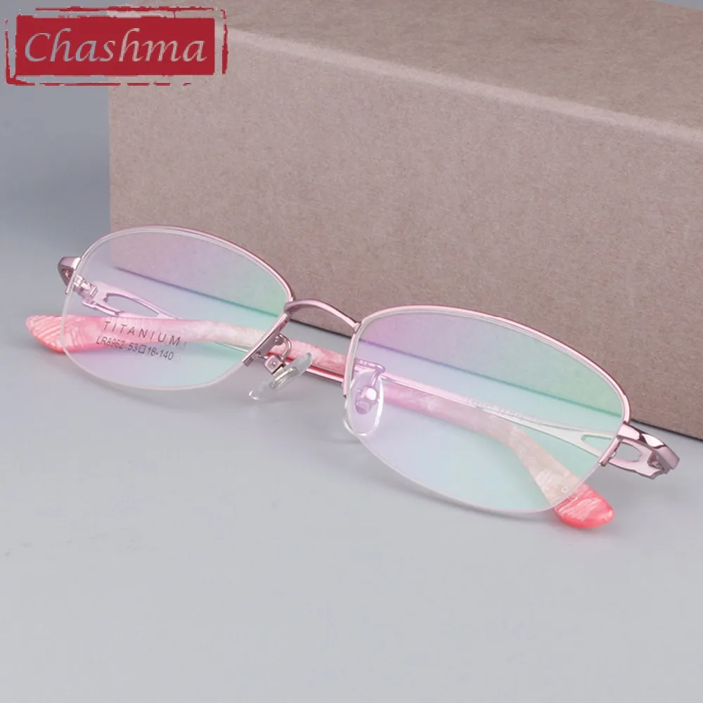 chashma brand eye glasses women b titanium glasses pink light pink glasses frames