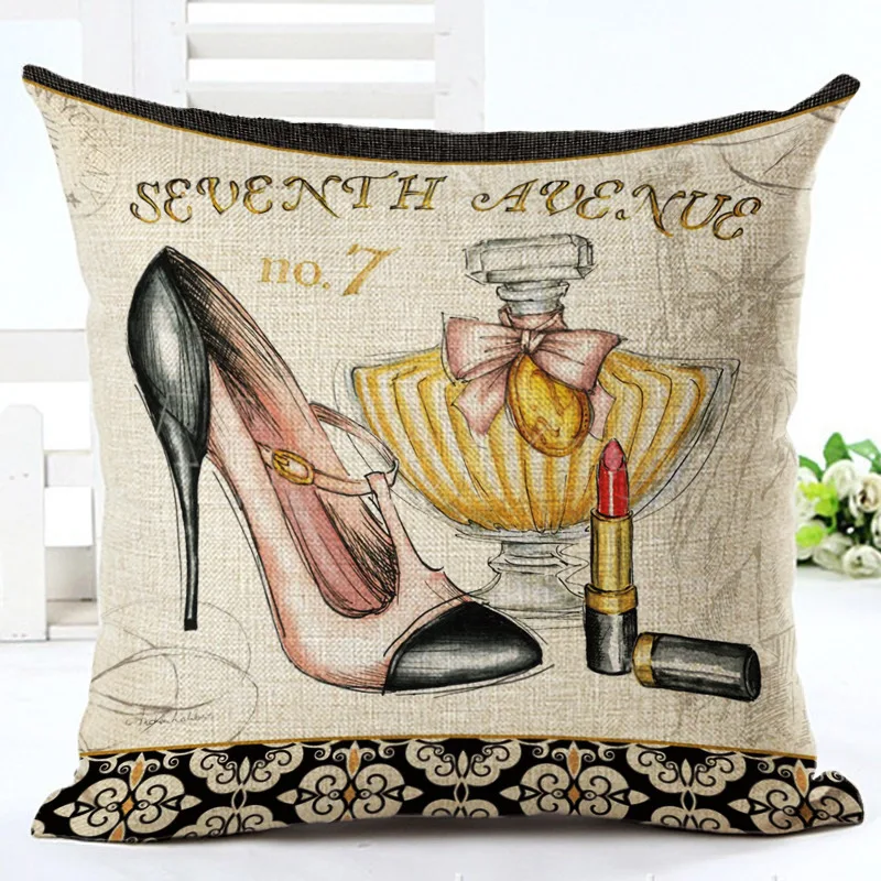 Винтаж на высоких каблуках обувь духи сумка узор декоративное хлопковое белье