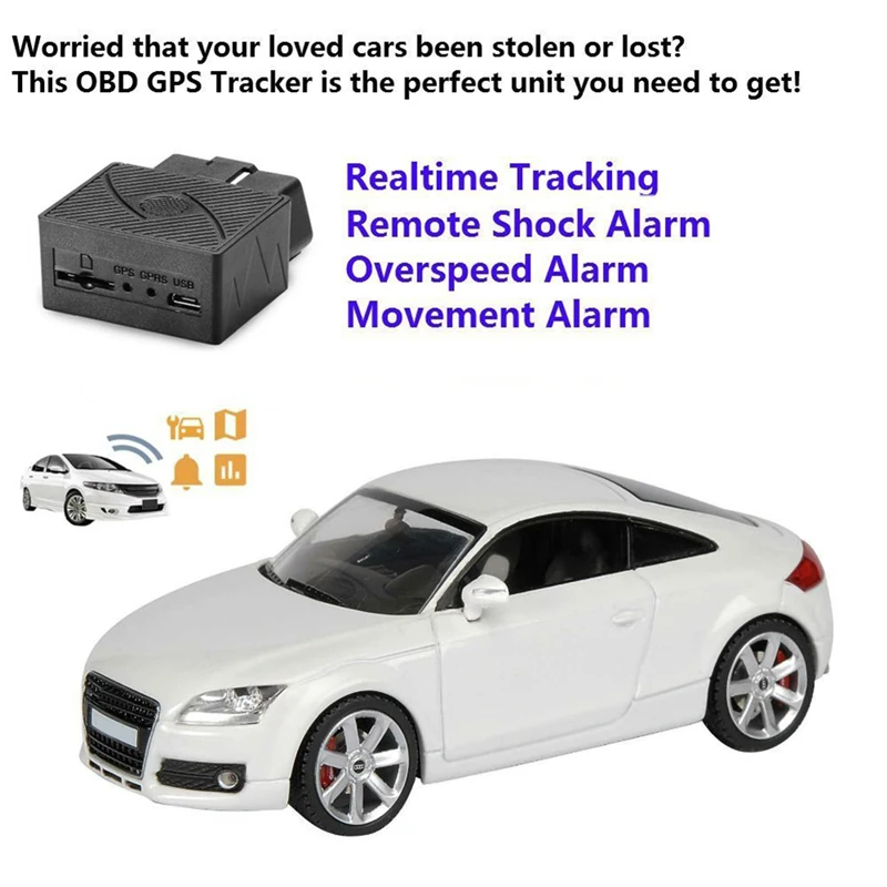 Mini OBD2 автомобильное противоугонное устройство GSM GPS GPRS трекер для автомобиля