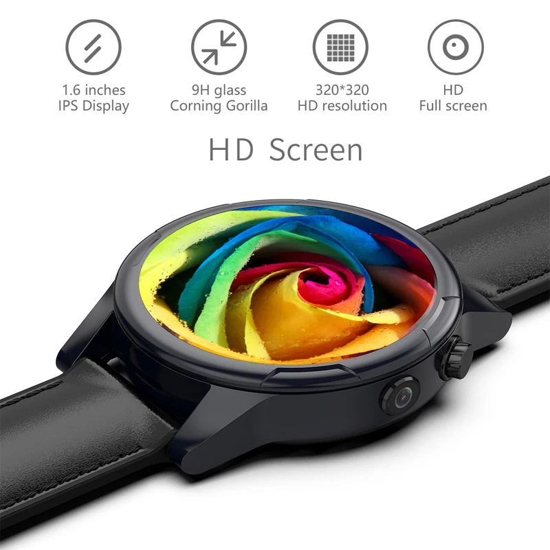 

1.6 Inch AMOLED Screen Smartwatch Android 7.1 3GB 32GB Smart Wristwatch With IP67 Waterproof GPS 2MP Camera 4G Smart Watch Men
