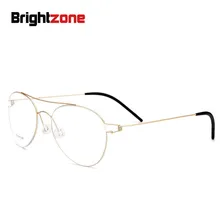 Brightzone винт из титанового сплава, ручная оправа для очков, Сверхлегкий корейский стиль, мужские и женские очки