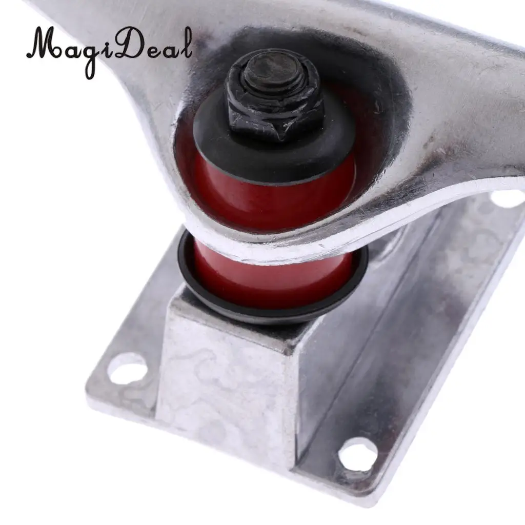 MagiDeal 2Pcs 5' Aluminium Longboard Skateboard Trucks + 10pcs ABEC-7 Bearings + Skateboard Grip Tape