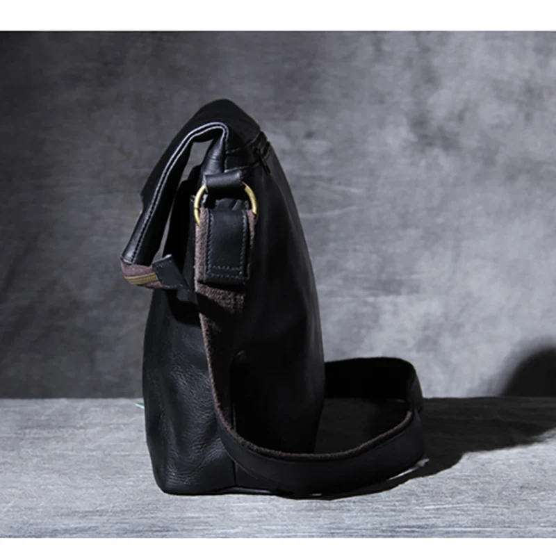 AETOO Personality Head cowhide single shoulder crossbody bag male new casual leather computer charter car bag