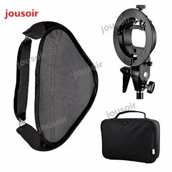 

Godox 40 x 40cm Softbox Diffuser with S-type Bracket Bowens Holder for Speedlite Flash Light CD50