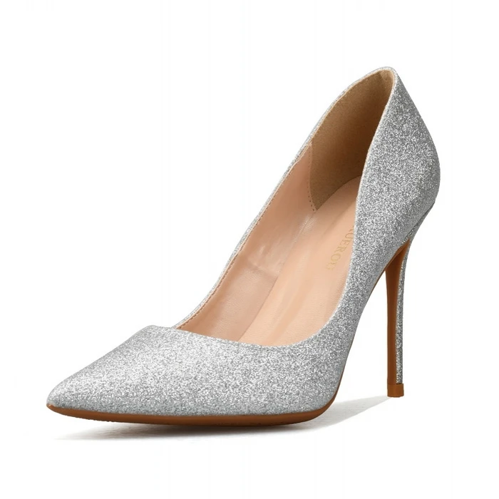 

2019 New Fashion Woman Shoes Sequin Cloth Party Wedding Shoes Big Size 34-46 Sexy Pointed Toe High Heels Pumps Women Shoes J0012